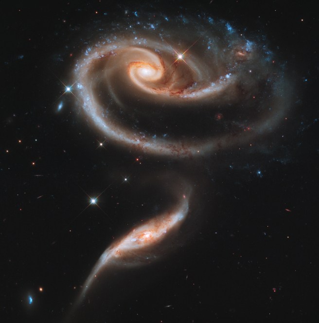 Galaxia en forma de rosa